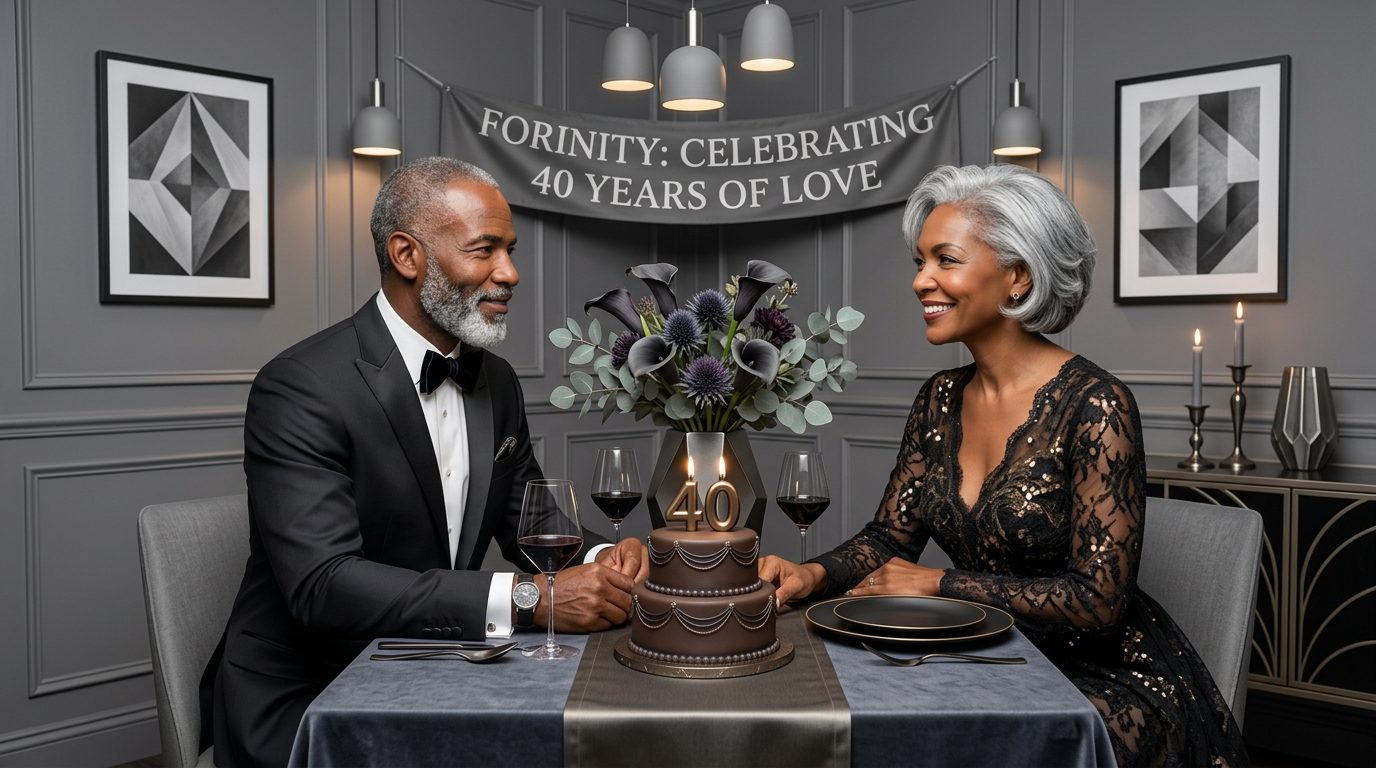 Couple celebrating their anniversary